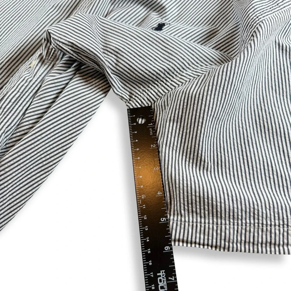Polo Ralph Lauren Seersucker Stripe Shirt Mens 2XLT Tall Blue White Classic Fit